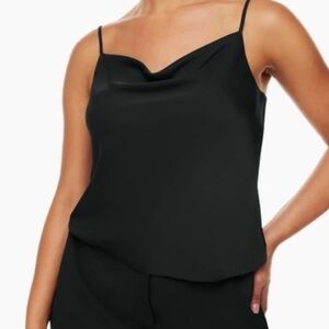 NWT BABATON Black Fitted Camisole with Spaghetti Straps